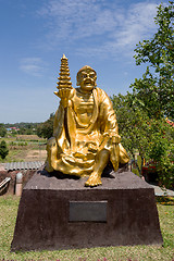 Image showing fat monk statue in complex Pagoda Ekayana