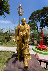 Image showing fat monk statue in complex Pagoda Ekayana