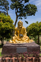 Image showing fat monk statue in complex Pagoda Ekayana