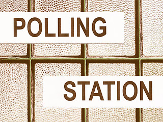 Image showing  Polling station vintage