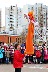 Image showing Maslenitsa, a traditional spring holiday in Russia.