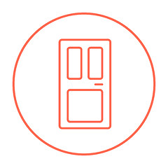 Image showing Front door line icon.