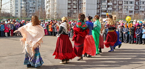 Image showing Maslenitsa, a traditional spring holiday in Russia.