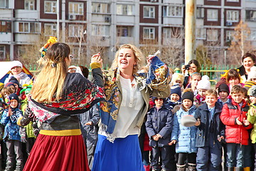 Image showing Maslenitsa, a traditional spring holiday in Russia.