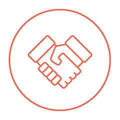 Image showing Handshake line icon.