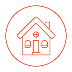 Image showing Detached house line icon.