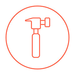 Image showing Hammer line icon.