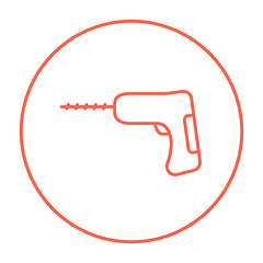 Image showing Hammer drill line icon.