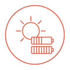 Image showing Solar energy line icon.