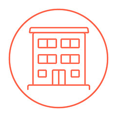 Image showing Residential buildings line icon.