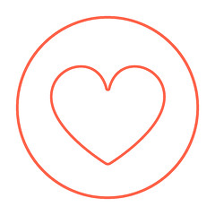 Image showing Heart sign line icon.