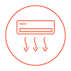 Image showing Air conditioner line icon.