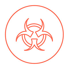 Image showing Bio hazard sign line icon.