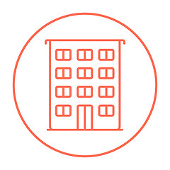 Image showing Residential building line icon.