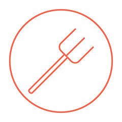 Image showing Pitchfork line icon.