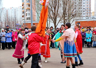 Image showing Maslenitsa, a traditional spring holiday in Russia.