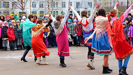 Image showing Maslenitsa, a traditional spring holiday in Russia.