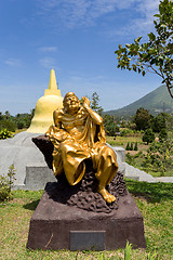 Image showing fat monk statue in complex Pagoda Ekayana