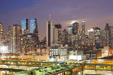 Image showing Midtown Manhattan at sunset