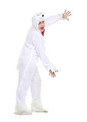 Image showing Actor Dressed as Polar Bear