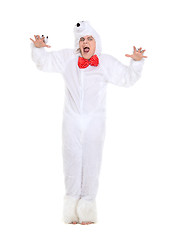 Image showing Actor Dressed as Polar Bear