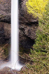 Image showing Columbia Gorge Waterfall Oregon Cascades Ainsworth State Park 