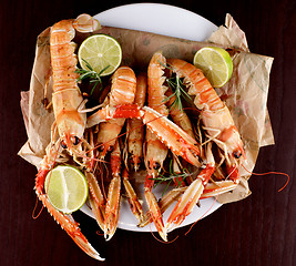Image showing Delicious Grilled Langoustines