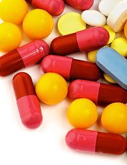 Image showing Colored Vitamin Pills