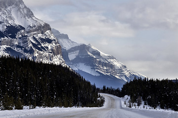 Image showing Rocky Mountains in Winter Canada