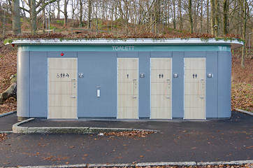 Image showing one outdoor toilette for male and female 