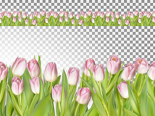 Image showing Spring seamless border background. EPS 10
