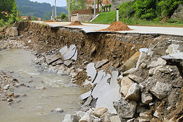 Image showing Road after flooding