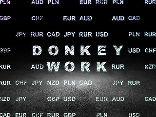 Image showing Business concept: Donkey Work in grunge dark room