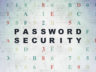 Image showing Privacy concept: Password Security on Digital Paper background