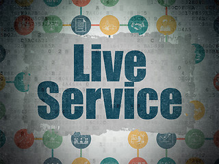 Image showing Business concept: Live Service on Digital Paper background