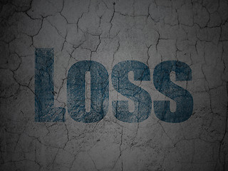 Image showing Business concept: Loss on grunge wall background