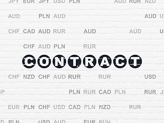 Image showing Business concept: Contract on wall background