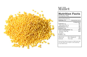 Image showing raw organic millet seeds