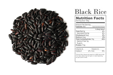 Image showing Uncooked Black Rice
