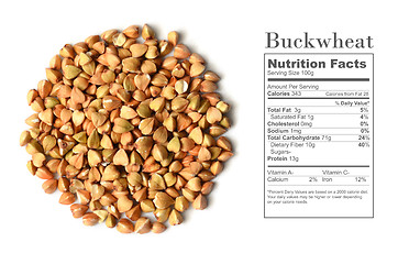 Image showing Uncooked buckwheat seeds