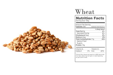 Image showing Uncooked wheat grain