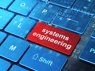 Image showing Science concept: Systems Engineering on computer keyboard background