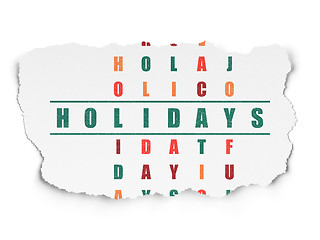 Image showing Holiday concept: Holidays in Crossword Puzzle