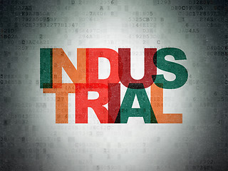 Image showing Industry concept: Industrial on Digital Paper background