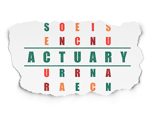 Image showing Insurance concept: Actuary in Crossword Puzzle