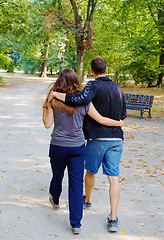 Image showing Romantic couple in the park