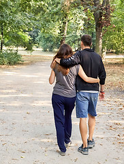 Image showing Romantic couple in the park