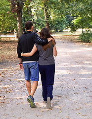 Image showing Romantic couple in the park