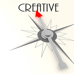 Image showing Compass with creative word