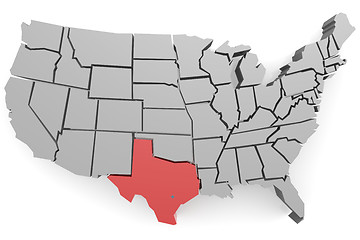 Image showing Texas map image 